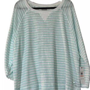 Calvin Klein Performance Roll Tab Sweater plus size 2X NEW